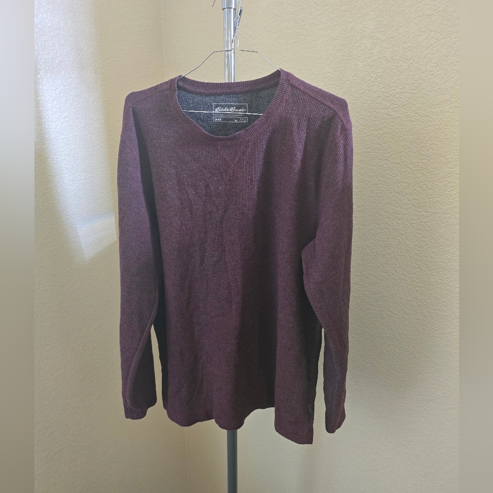 Burgundy Eddie Bauer Pullover Long Sleeve Shirt
